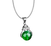 Collier pour homme avec pendentif en perles de jade vert porte-bonheur - Cadeau d'énergie - Amulettes vintage naturelles - Talismans véritables - Bijoux en pierres précieuses