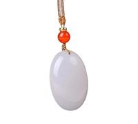 Collier pour homme avec pendentif exquis en forme d'œuf en jade fil doré une pierre précieuse chinoise avec évaluation domestique et gratuite...