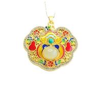 Collier pour homme avec pendentif hexagonal en jade naturel, méthode antique incrustée de jade comme si vous rêvez