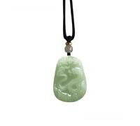 Collier pour homme avec pendentif signe du zodiaque en jadéite naturelle sculptée porte-bonheur - Pendentifs unisexe en jade véritable