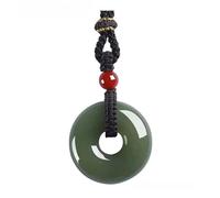 Collier pour homme avec pendentifs en jade Qingyue naturel pour homme et femme avec verrou de sécurité à suspendre ornements pour couple He Tianyu
