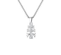 Collier pour homme, collier avec pendentif croix russe orthodoxe pour homme, couleur argent, bijou de prière pour la foi