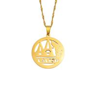 Collier pour homme, collier avec pendentif en forme de paon, couleur argent, couleur or, temple le plus sacré des Yézidis pour femmes, hommes, filles