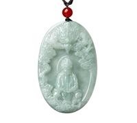 Collier pour homme, collier avec pendentif Guanyin en jadéite S, cadeau en jade pour femme, breloque de luxe, bijou vintage talismans véritables