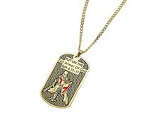 Collier pour homme, collier double face chevaliers templiers portant l'armure complète de Dieu collier pendentif collier homme bijoux cadeau