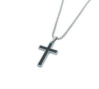 Collier pour homme, collier élégant avec pendentif en forme de croix pour homme et garçon, collier noir cool punk prière, bijoux cadeaux