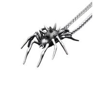 Collier pour homme, collier gothique tendance araignée pour Halloween, collier vintage pour homme et femme, collier animal singulier, bijoux de fête