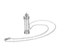 Collier pour homme, collier pour cendres de chien en acier inoxydable avec urne souvenir élégant pour animaux de compagnie décédés pendentif élégant pour faire face au deuil