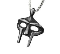Collier pour homme, collier punk vintage MF Doom avec pendentif masque pour homme et femme, collier pharaon égyptien, amulette tendance, bijoux cadeaux