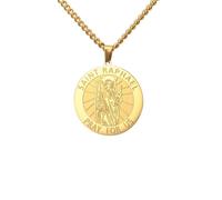 Collier pour homme, collier sceau de l'archange Saint Raphaël, collier de guérison, pendentif de prière, amulette de judaïsme, bijoux cadeau