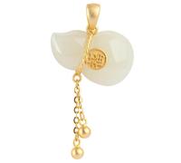 Collier pour homme en jade Hetian blanc naturel sculpté cucurbitacée pampille pendentif amulette collier de luxe jade cadeau bijoux