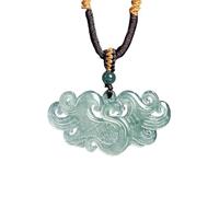 Collier pour homme en jade naturel avec pendentif creux sculpté Phoenix bleu