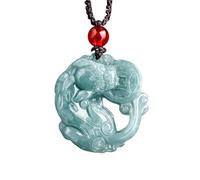 Collier pour homme en jadéite bleu eau argent courageux pendentif luxe bijoux hommes et femmes bijoux jade collier cadeau
