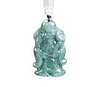 Collier pour homme en jadéite naturelle bleu eau bienvenue bénédiction Dieu de la fortune collier exquis mode luxe collier pour homme et femme mascotte