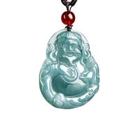 Collier pour homme en jadéite verte naturelle sculptée pièce chinoise dieu de la richesse porte-bonheur collier amulette tendance jade bijoux cadeau