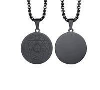 Collier pour homme Le Sceau des Sept Archanges Sceaux de Salomon Kabbale Acier Inoxydable Talisman Bijoux Mode