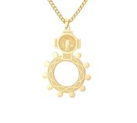 Collier pour homme, médaille de Saint Benoît Catholique Exorcisme Croix Pendentif Chaîne Double Face Bijoux de baptême chrétien