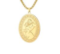 Collier pour homme, mythologie grecque, dieu de la mer, collier Poséidon vintage, motif trident, amulette double face