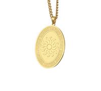 Collier pour homme, mythologie grecque du dieu du soleil Apollo pendentif collier double face collier amulette bijoux cadeau