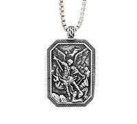 Collier pour homme, pendentif de protection archange tendance ange gardien breloque bijoux religieux cadeaux