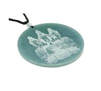 Collier pour homme, pendentif en jadéite naturelle avec pendentif en jadéite de l'ouest des trois saints de l'ouest - Cadeau souvenir touristique
