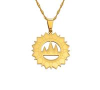 Collier pour homme, pendentif et chaîne couleur argent, couleur or, temple le plus sacré des Yézidis pour femmes, hommes, filles