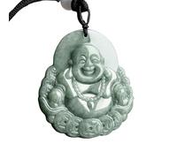 Collier pour homme, pierre précieuse naturelle jade recrutement Bouddha Maitreya pendentif breloque mode homme et femme amulette bijoux luxe cadeaux de vacances