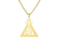 Collier pour homme, symbole mystérieux de l'Égypte Ancienne Croix Ankh Oeil d'Horus Pendentif Ras du cou Amulette Bijoux Cadeau