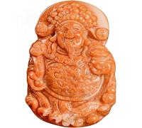 Collier pour homme, véritable jade naturel brûlé, dieu de la richesse, pendentif en jadéite, bijou tendance amulette cadeau pour homme et femme