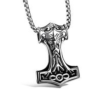 Collier pour homme Viking Hammer of thor pendentif argent