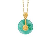 Collier pour homme vintage plaqué or naturel africain jade sûr boucle pendentif collier design créatif forme géométrique femme juif