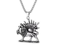 Collier pour hommes Pendentif croix argentée pour garçons Prière de foi