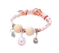 Collier pour Petit Chat | Collier avec Perle de Cèdre pour Jeune Chat | Décoration Souple Réglable Port Journalier pour Toutes Tailles Sortie Éducation