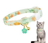 Collier pour petit chat, collier pour chat avec cloches,Collier de rupture de pendentif de fleur mignon - Colliers pour chat pour petit garçon, collier pour chat avec boucle de sécurité, collier de sé