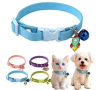 Collier pour petit chien avec clochette, collier en nylon réglable pour petit garçon, chaton, bleu
