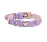 Collier pour petit chien avec étoile en strass, accessoire de qualité pour animal domestique (Violet, XS)