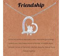 Collier pour sœurs,Cadeaux d'anniversaire pour sœurs Collier d'amitié pour sœurs Bijoux Always My Sister Forever My Friend BFF Friend Gifts for Sister (Cadeaux pour sœurs) (Sœurs de couleur en brique)