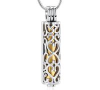 Collier pour Urne de Crémation avec Cylindre creux Collier pour Urne de Crémation Bijoux pour Cendres pour Femmes et Hommes