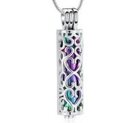 Collier pour Urne de Crémation avec Cylindre creux Collier pour Urne de Crémation Bijoux pour Cendres pour Femmes et Hommes
