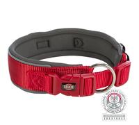 Collier Premium, extra large 27-35 cm/25 mm rouge/gris graphite