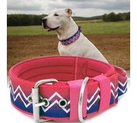 Collier Premium NeckShield Contrôle - 5-cm De Large avec Rembourrage Ultra-Épais pour Soulagement De Pression, Sécurité Certifiée SGS, Protection Professionnelle pour Grandes Races, Pink M