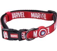 Collier Premium pour chiens de -Marvel Noir, Rouge et Blanc - Taille S-M - Fermeture rapide de clic - Détails sur 3D - Collier de Dog Perro Fabriqué en polyester - Produit original Designed in Spain
