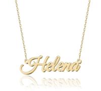 Collier Prénom Personnalisé Helena - Pendentif en Or Gravé sur Mesure en Acier Inoxydable pour Femmes - Cadeau Unique pour Anniversaires,Diplômes et la Saint-Valentin - Bijou Personnalisable