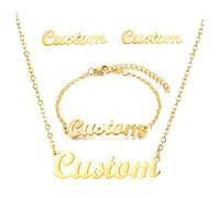 Collier Prénom Personnalisé, Kucheed Colliers Pendentifs Lettre Plaqués or 18 carats, Bijoux Élégants avec Inscription au Choix, Cadeaux Uniques pour un Fête des Mères Anniversaire