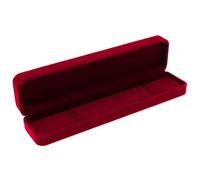 Collier Présentoir Boîte Rectangle Velours Collier Boîte à Bijoux Organisateur Boîte de Rangement Accessoires Décoratifs pour Femmes Dame Fille Mariage Rouge