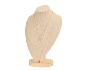 Collier présentoir ensemble lin bijoux buste présentoirs Bracelet organisateur en bois collier buste support porte-collier(L)