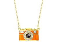 Collier projecteur 100 langues élégant bijoux clavicule matériaux en cuivre robuste pour croix communication culturelle collier de projection multilingue tendance, taille unique, Comme décrit, Comme
