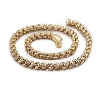 Collier punk vintage en forme de tête de mort pour homme en acier inoxydable cool brillant/brosse à breloques biker chaîne à maillons pour homme gothique bijoux, 70cm, Métal, Zircone cubique