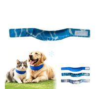 Collier Rafraîchissant pour Animaux, Dog Cooling Collar for Walk | Lightweight Gel Chill Neck Wrap with Adjustable Hook and Loop Fastener, Pet Heat Relief Bandana for Dogs and Cats (B, 60 x 7 cm)