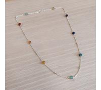 Collier rainbow 7 chakras argent